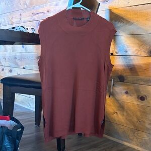 Sleeveless Rust Top sweater pullover.  Never worn. 28in L. 15in W.